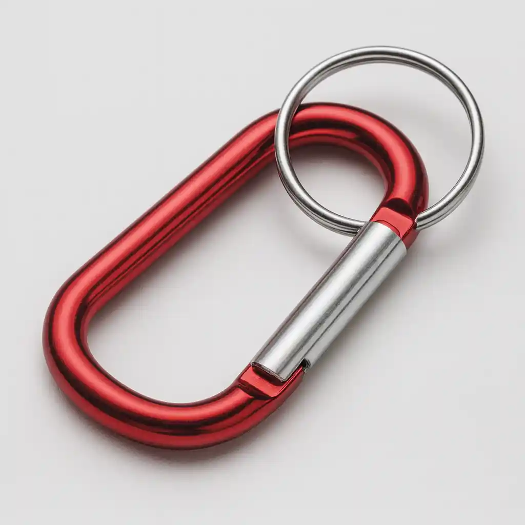 Moschettone con anello in Alluminio 6mm – Portata 12kg